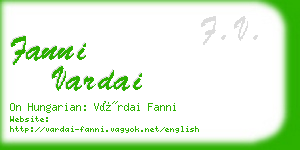 fanni vardai business card